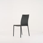Slim Chair by Ligne Roset in Black Leather Upholstery / Steel Structure | Pristine | Shop Now | MO-LIR-10265115-1169-Hero Image-7