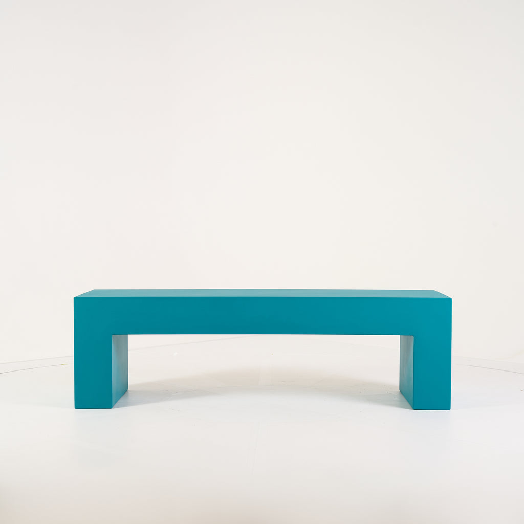 Vignelli Bench 60" by Heller in Medium / Turquoise | Floor Sample – Very Good | Shop Now | MO-HLR-1034_28-1362-Hero Image-1