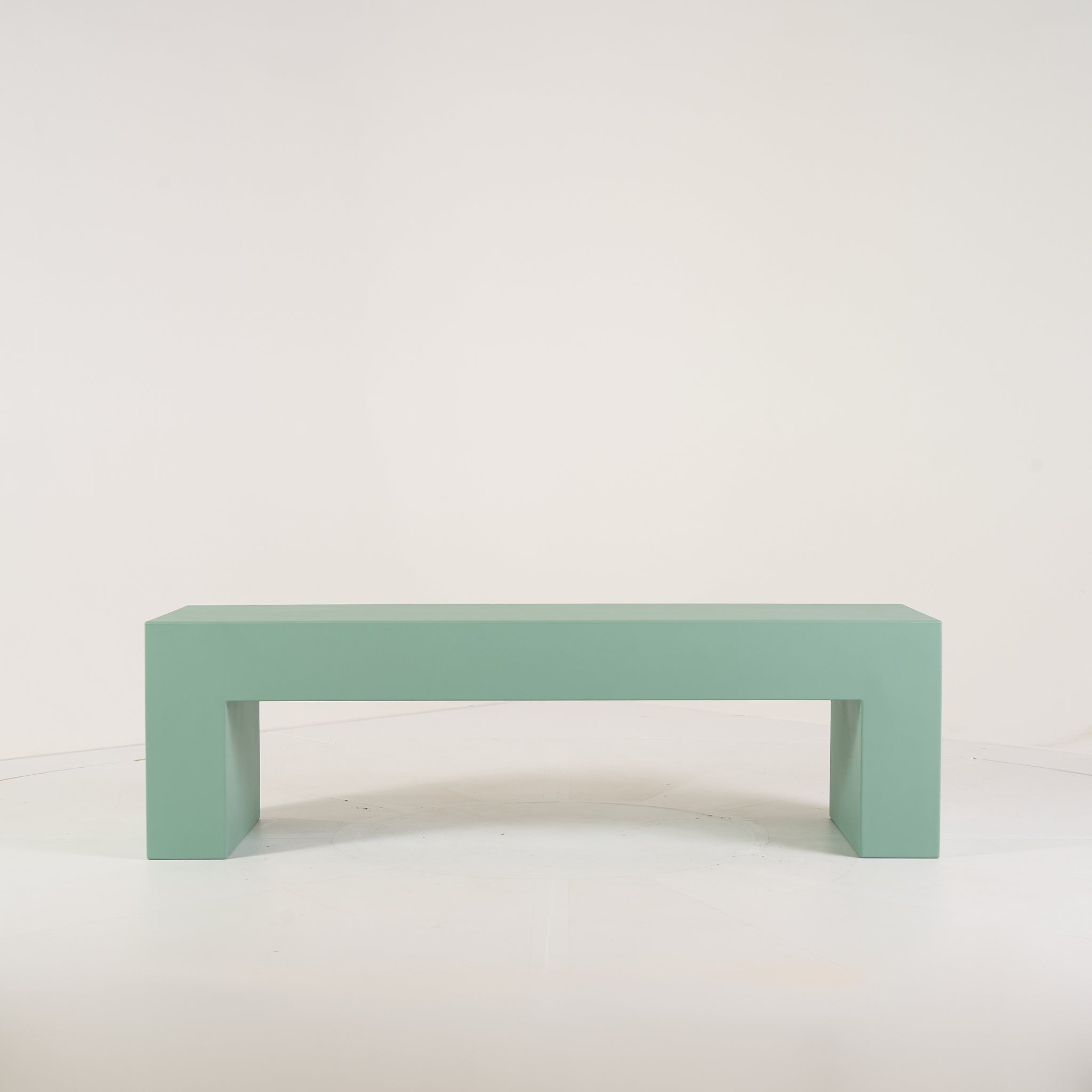 Vignelli Bench by Heller in Medium / Celadon | Floor Sample – Very Good | Shop Now | MO-HLR-1034_29-1364-Hero Image-5