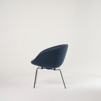 Pot Chair  by Fritz Hansen in Capture 6001 - Blue  / Chrome | Floor Sample – Very Good | Shop Now | MO-FHA-3118-30-Hero Image-5