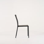Slim Chair by Ligne Roset in Black Leather Upholstery / Steel Structure | Pristine | Shop Now | MO-LIR-10265115-1169-Hero Image-3