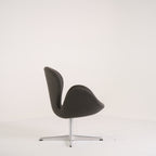 Swan Chair  by Fritz Hansen in Fame 61060 (Grey) / Brushed Aluminum | Floor Sample – Very Good | Shop Now | MO-FHA-3320-27-Hero Image-6