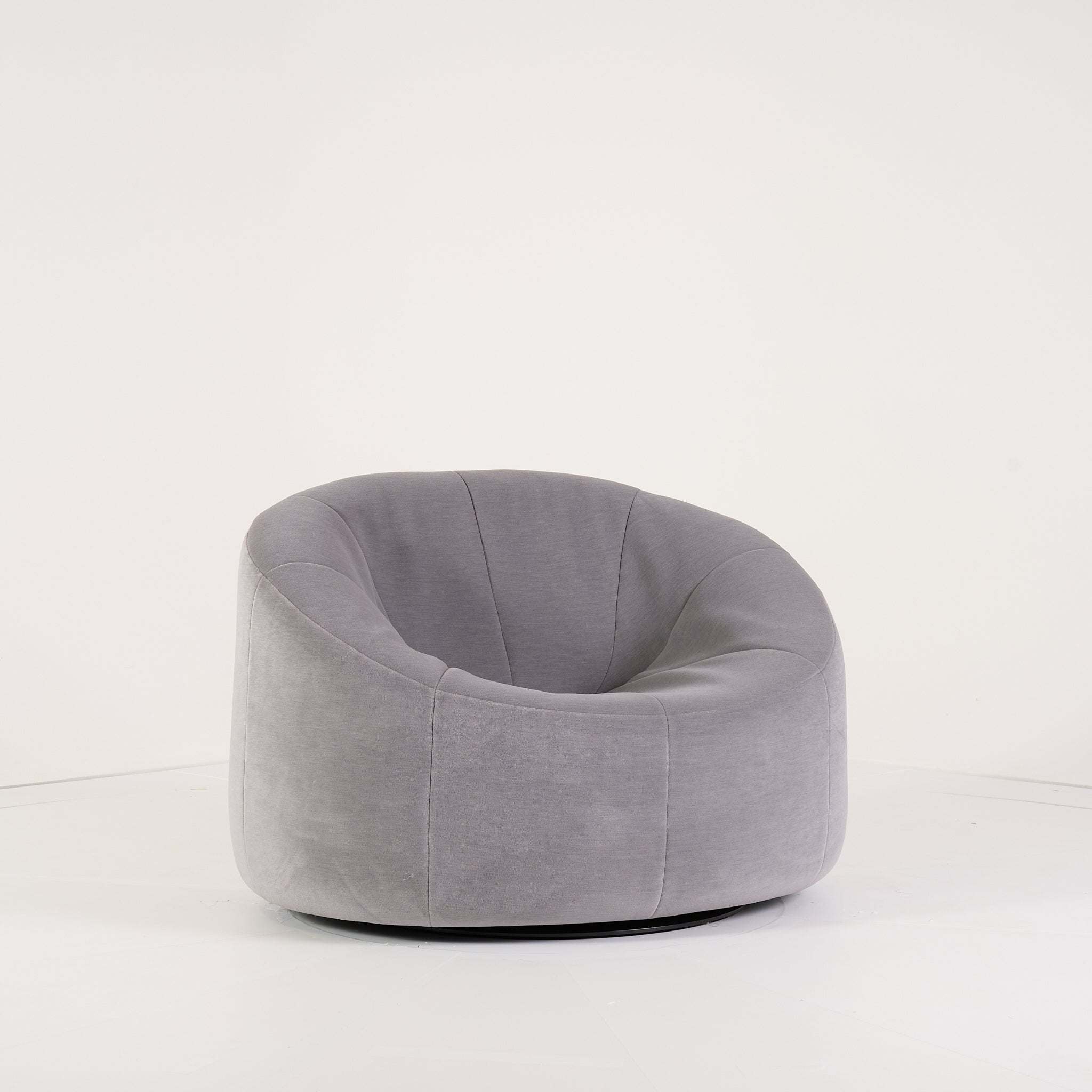 Pumpkin Swivel Armchair by Ligne Roset in Gentle Iron | Floor Sample – Very Good | Shop Now | MO-LIR-14110110-1396-Hero Image-6