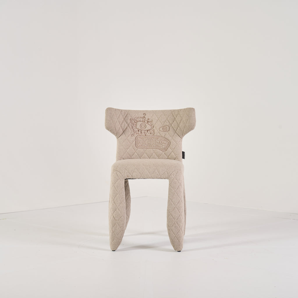 Monster Chair (with Arms) by Moooi in Custom Embroidered Divina Melange | Floor Sample – Very Good | Shop Now | MO-MOO-MOSMC_M_DM-180-Hero Image-3