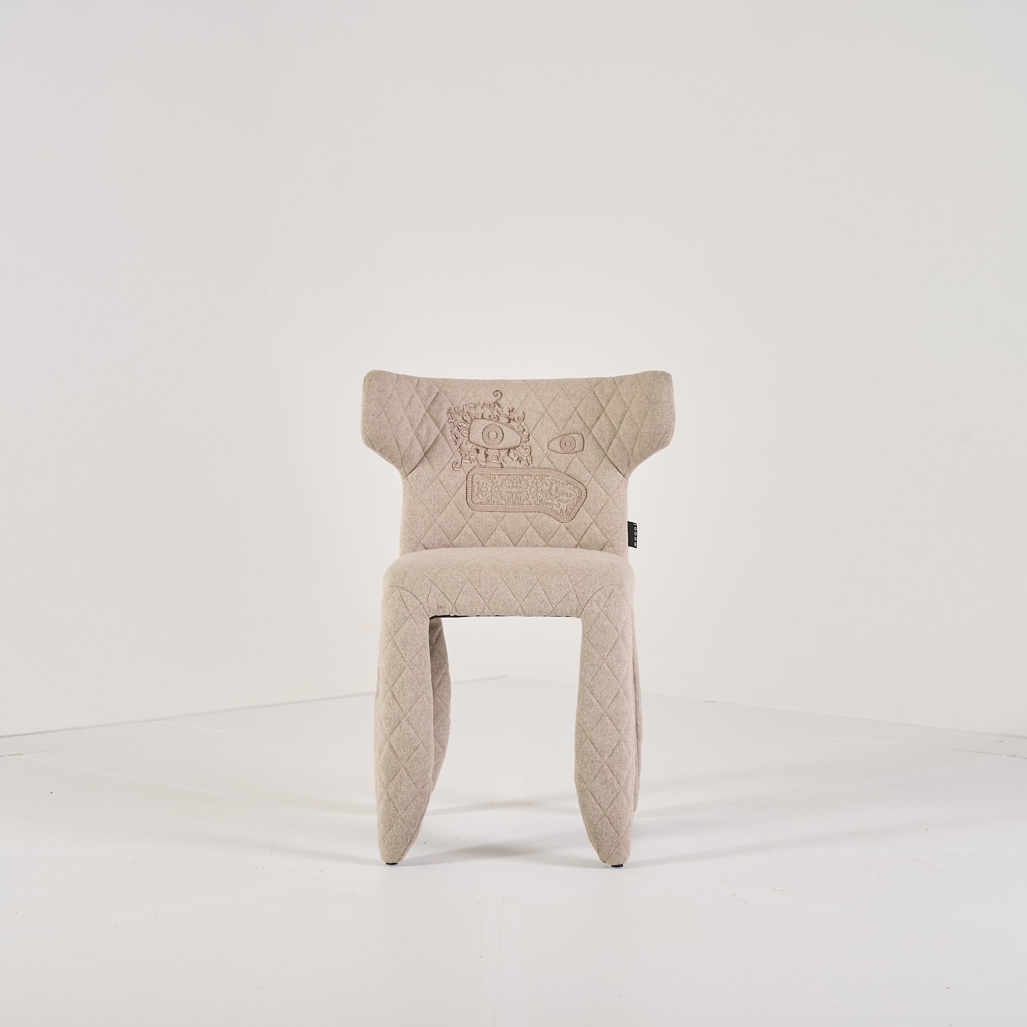 Monster Chair (with Arms) by Moooi in Custom Embroidered Divina Melange | Floor Sample – Very Good | Shop Now | MO-MOO-MOSMC_M_DM-180-Hero Image-3