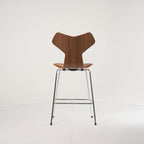 Grand Prix Counter Stool by Fritz Hansen in Walnut / Grace Walnut / Chrome | Floor Sample – Very Good | Shop Now | MO-FHA-3138FRU-46-Hero Image-4