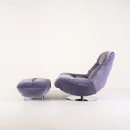 Manarola Swivelling Armchair w/ Footstool by Ligne Roset in Harald Pigeon | Floor Sample – Very Good | Shop Now | MO-LIR-14090200_14090350-1217-Hero Image-6