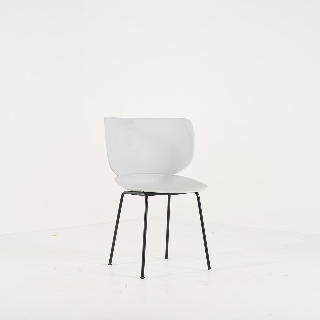 Hana Chair Un-Upholstered  by Moooi in Concrete Grey / Non-Stackable Black Legs | Project Piece – As-Is | Shop Now | MO-MOO-8718282380315-1444-Hero Image-2