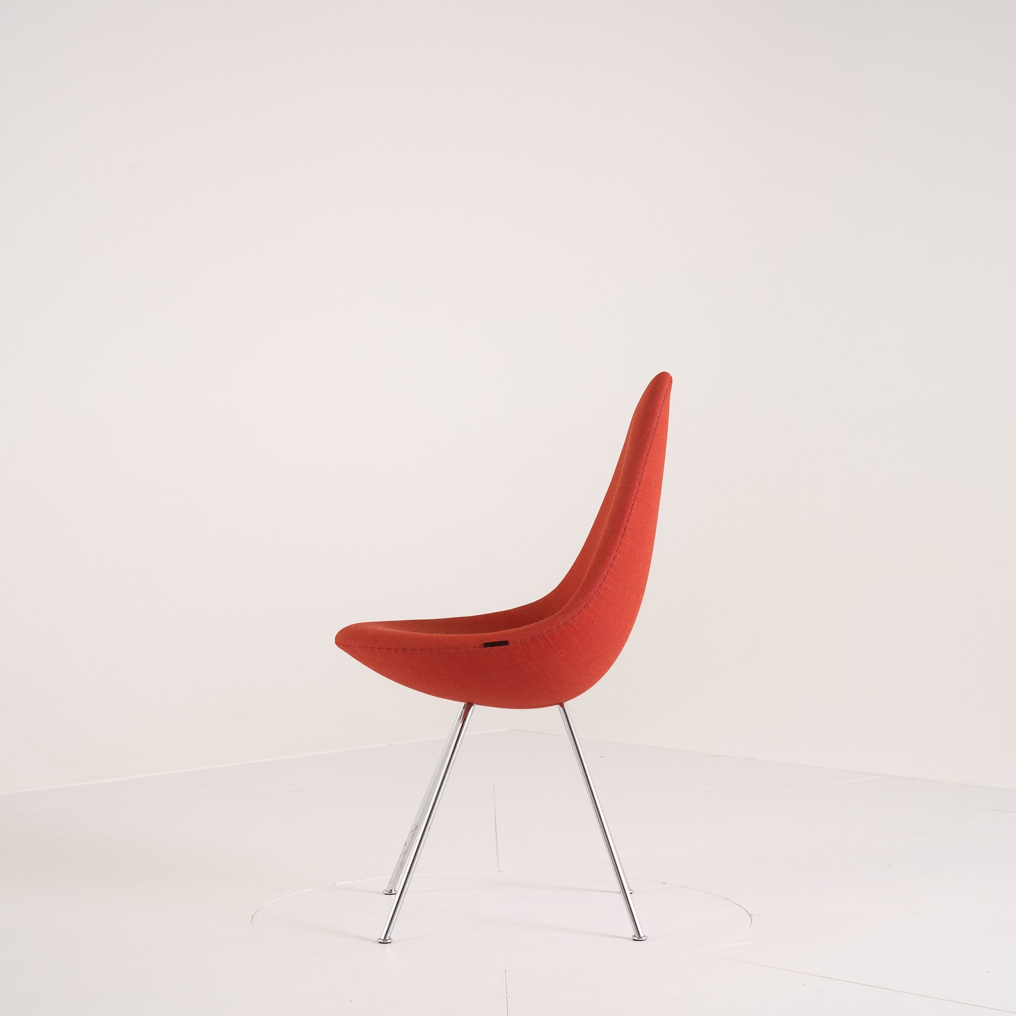 Drop Chair by Fritz Hansen in Tonica 531  / Chrome | Floor Sample – Very Good | Shop Now | MO-FHA-3110-26-Hero Image-6