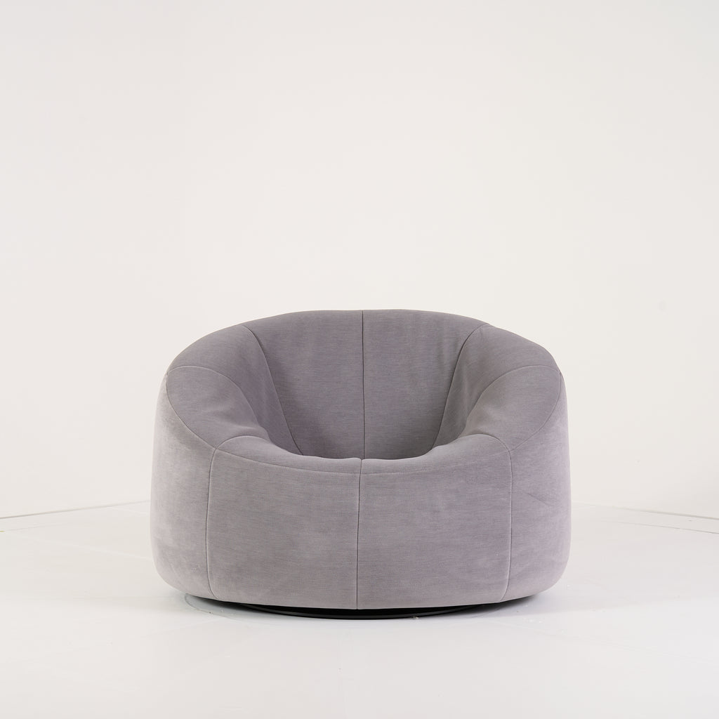 Pumpkin Swivel Armchair by Ligne Roset in Gentle Iron | Floor Sample – Very Good | Shop Now | MO-LIR-14110110-1396-Hero Image-5