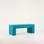 Vignelli Bench by Heller in Small / Turquoise | Floor Sample – Very Good | Shop Now | MO-HLR-1035_28-1354-Hero Image-2