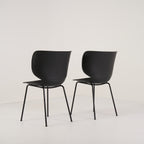 Hana Chairs Unupholstered Set of 2 by Moooi in Black, Non-Stacking | Gently Used – Good | Shop Now | MO-MOO-8718282380278-1248-Hero Image-1