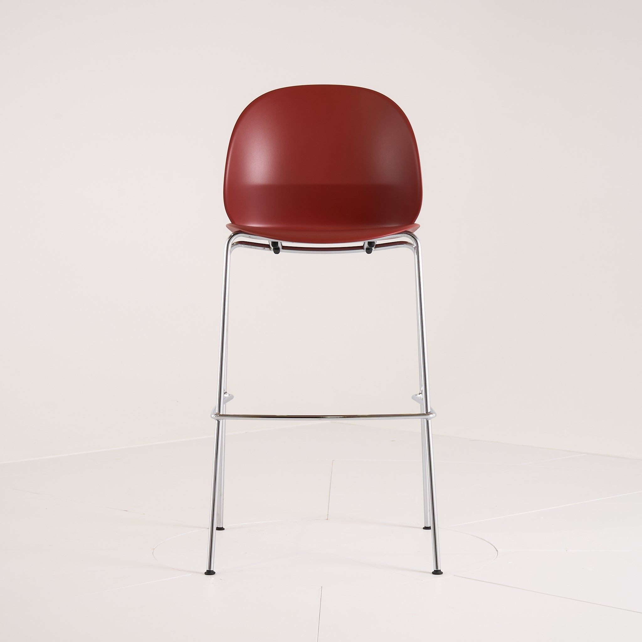 Recycle Barstool by Fritz Hansen in Dark Red / Chrome | Gently Used – Good | Shop Now | MO-FHA-N02_50-87-Hero Image-5