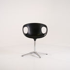 Rin by Fritz Hansen in Black Leather / Fixed Seat / 4-Star Stainless Base | Gently Used – Good | Shop Now | MO-FHA-HK10-70-Hero Image-5
