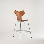 Grand Prix Counter Stool by Fritz Hansen in Walnut / Grace Walnut / Chrome | Floor Sample – Very Good | Shop Now | MO-FHA-3138FRU-46-Hero Image-6