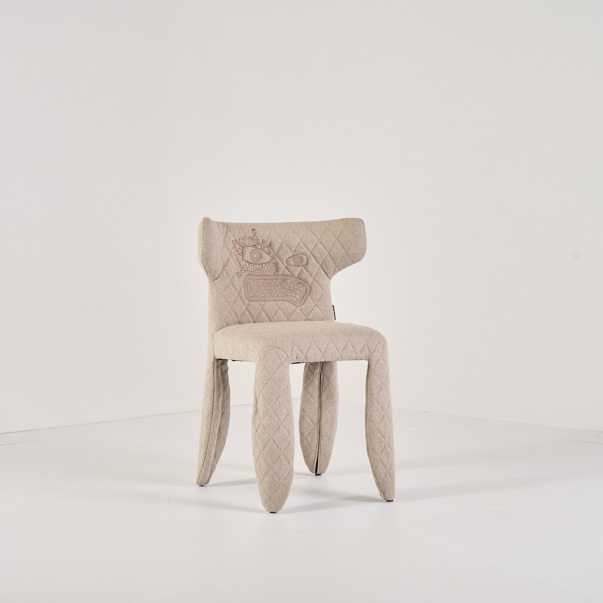 Monster Chair (with Arms) by Moooi in Custom Embroidered Divina Melange | Floor Sample – Very Good | Shop Now | MO-MOO-MOSMC_M_DM-180-Hero Image-1