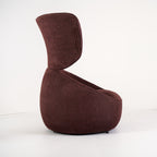 Hana Armchair Wingback by Moooi in Calligraphy Bird / Jacquard Plum | Gently Used – Good | Shop Now | MO-MOO-8718282751986-167-Hero Image-5