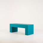 Vignelli Bench by Heller in Small / Turquoise | Floor Sample – Very Good | Shop Now | MO-HLR-1035_28-1354-Hero Image-4