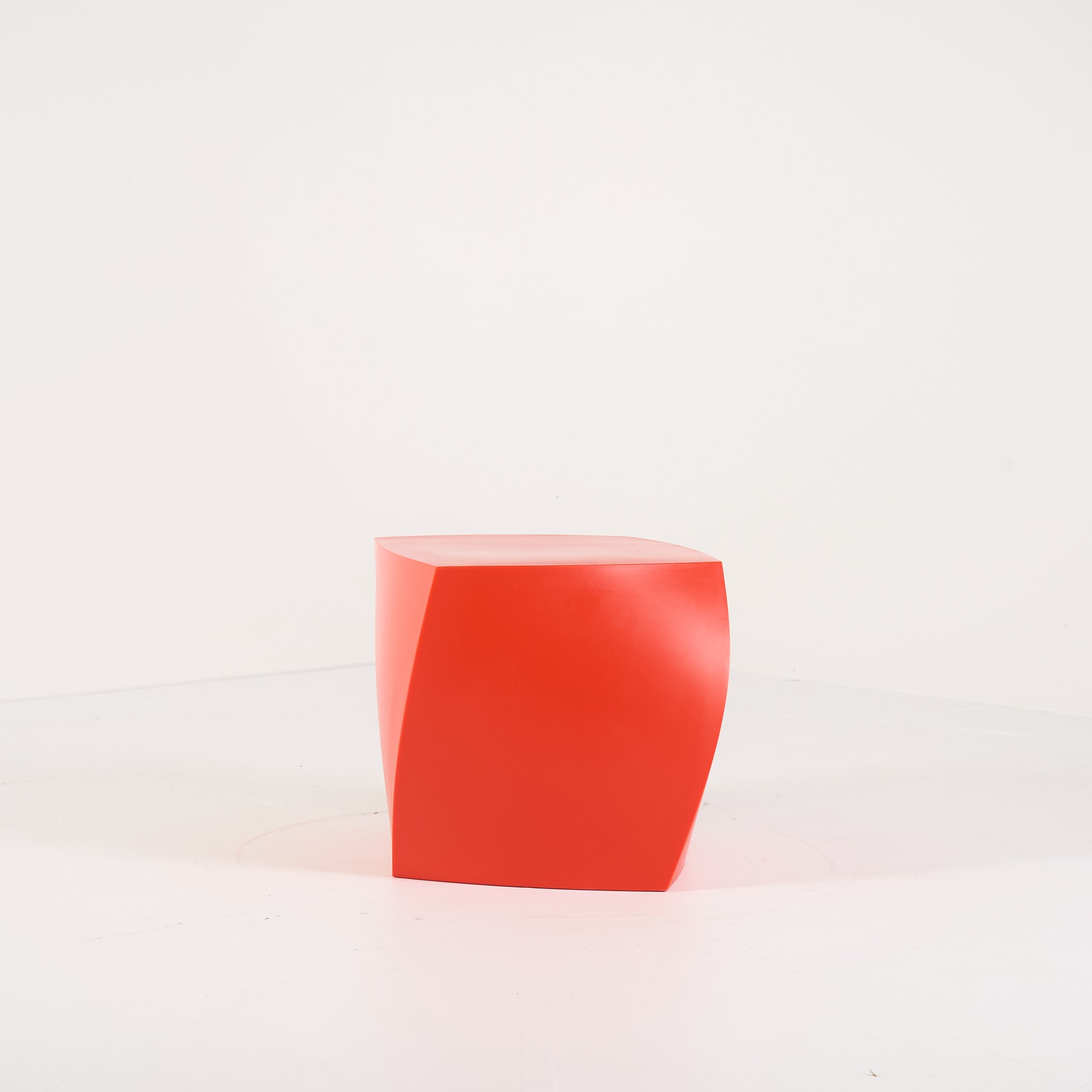 Gehry Left Twist Cube by Heller in Red | Gently Used – Good | Shop Now | MO-HLR-1016_02-1391-Hero Image-1