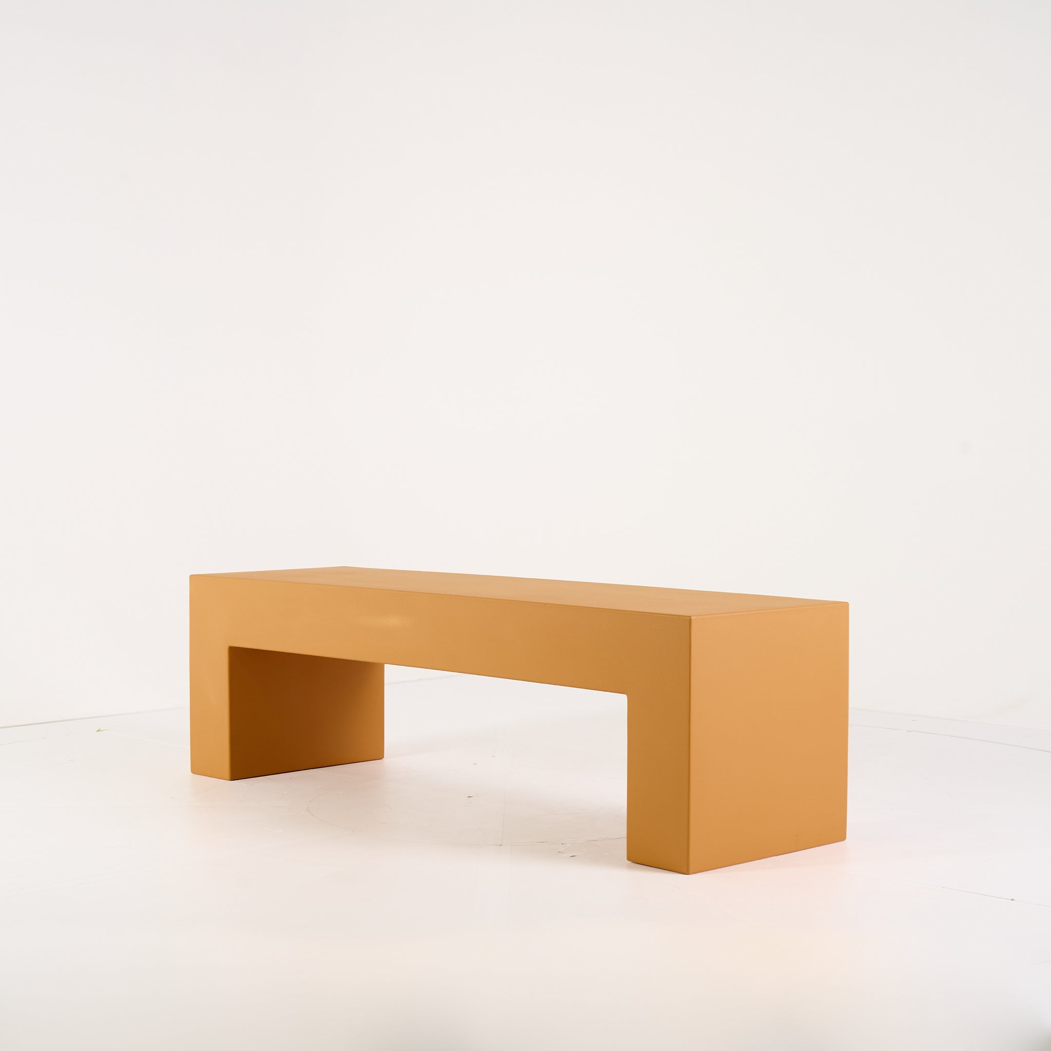 Vignelli Bench by Heller in Medium / Ochre | Well Loved – Fair | Shop Now | MO-HLR-1034_31-1365-Hero Image-4