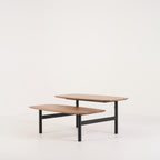 Pantographe Low Table by Ligne Roset in Walnut Top, Black Lacquered Base | Floor Sample – Very Good | Shop Now | MO-LIR-005HFV1N-1159-Hero Image-7