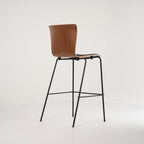 Vico Duo Barstool by Fritz Hansen in Front Upholstered, Walnut / Canvas 174 / Black | Gently Used – Good | Shop Now | MO-FHA-VM118-80-Hero Image-3