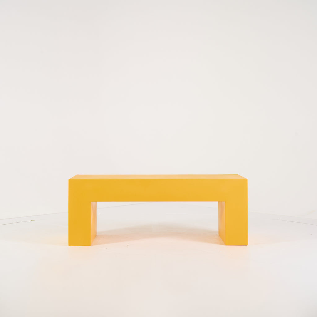 Vignelli Bench by Heller in Small / Yellow | Floor Sample – Very Good | Shop Now | MO-HLR-1035_08-1349-Hero Image-1