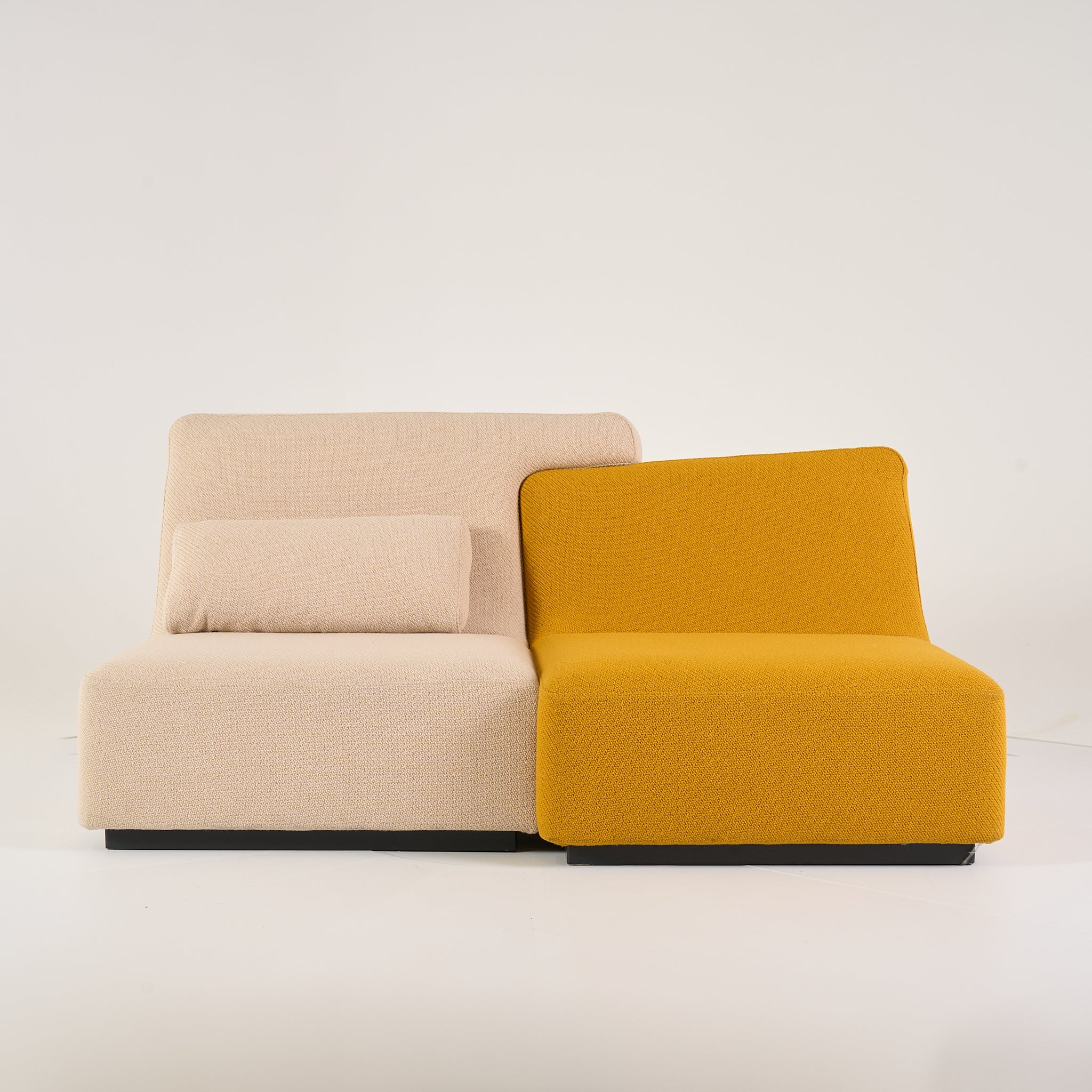 Confluences Modular Sofa by Ligne Roset in Coda Raphia / Safran | Gently Used – Good | Shop Now | MO-LIR-14121250_14121260_14129100-1183-Hero Image-1