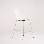 Series 7 Counter Stool by Fritz Hansen in Lacquered White / Chrome | Floor Sample – Very Good | Shop Now | MO-FHA-3187-54-Hero Image-6