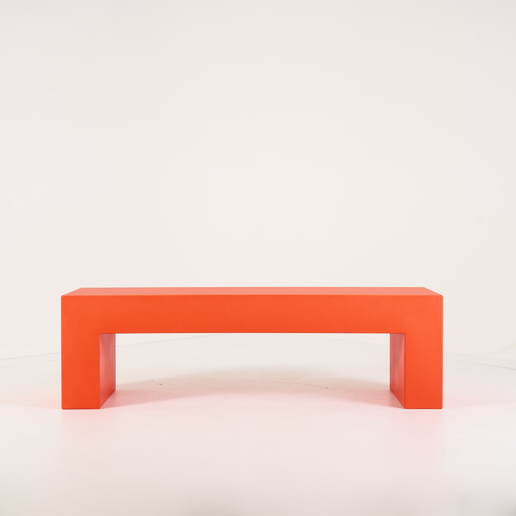 Vignelli Bench by Heller in Medium / Orange | Floor Sample – Very Good | Shop Now | MO-HLR-1034_07-1360-Hero Image-5