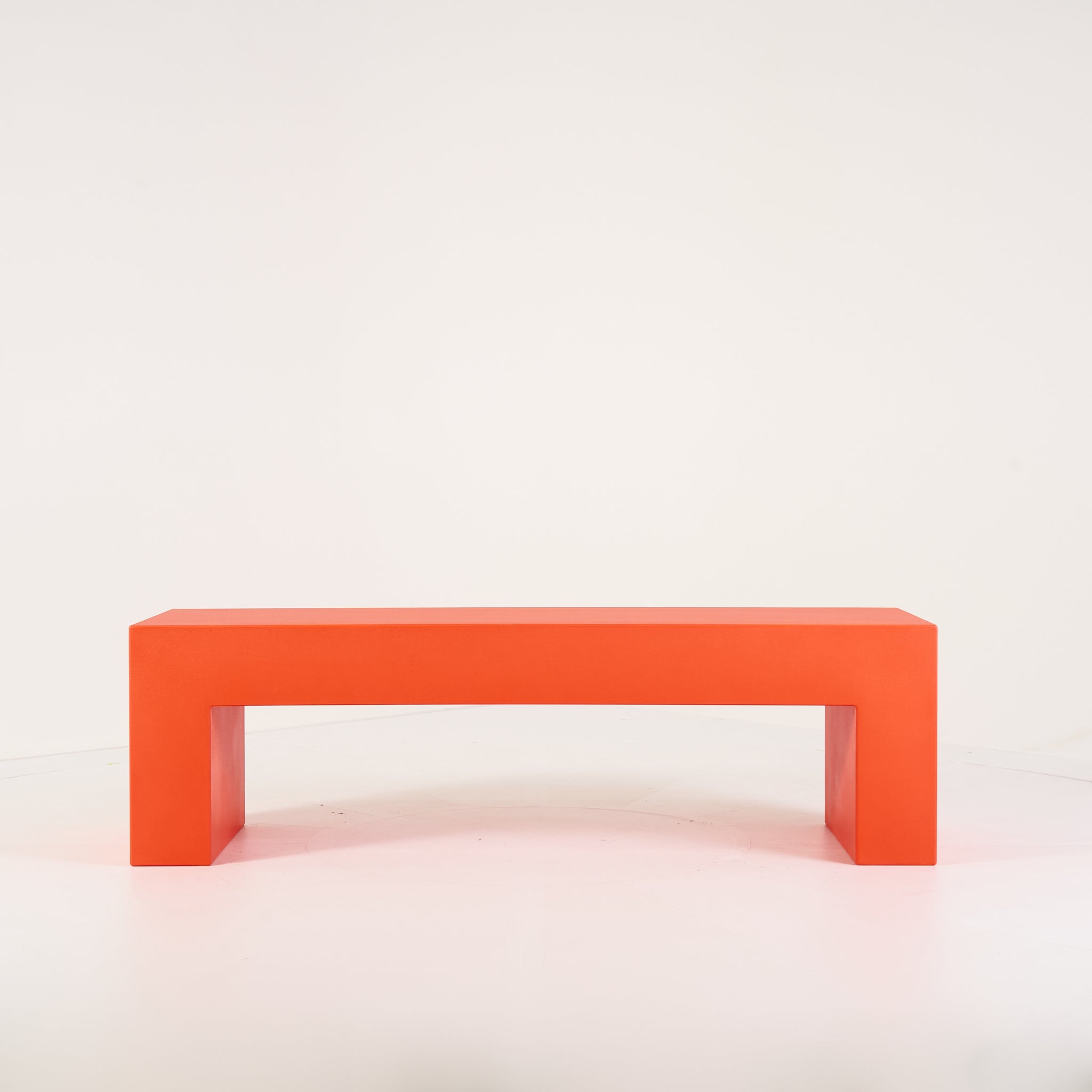 Vignelli Bench by Heller in Medium / Orange | Floor Sample – Very Good | Shop Now | MO-HLR-1034_07-1360-Hero Image-5