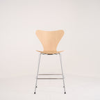 Series 7 Counter Stool by Fritz Hansen in Beech / Chrome | Floor Sample – Very Good | Shop Now | MO-FHA-3187-53-Hero Image-2