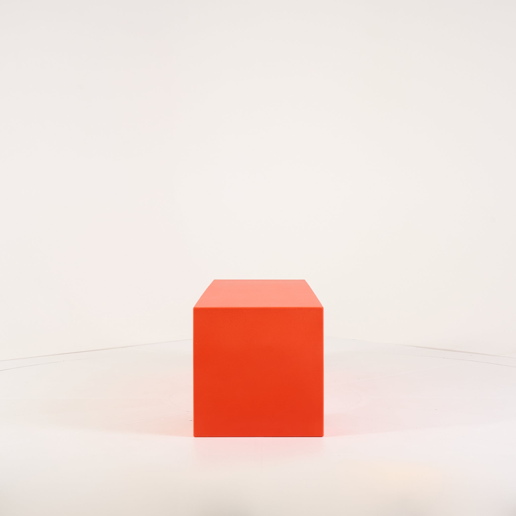 Vignelli Bench by Heller in Medium / Orange | Floor Sample – Very Good | Shop Now | MO-HLR-1034_07-1360-Hero Image-3