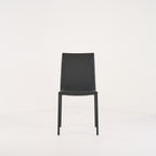 Slim Chair by Ligne Roset in Black Leather Upholstery / Steel Structure | Pristine | Shop Now | MO-LIR-10265115-1169-Hero Image-1