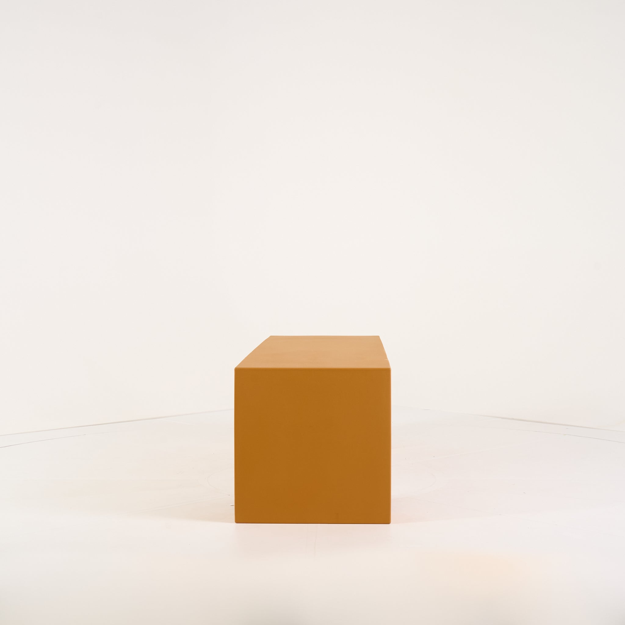 Vignelli Bench by Heller in Medium / Ochre | Well Loved – Fair | Shop Now | MO-HLR-1034_31-1365-Hero Image-3