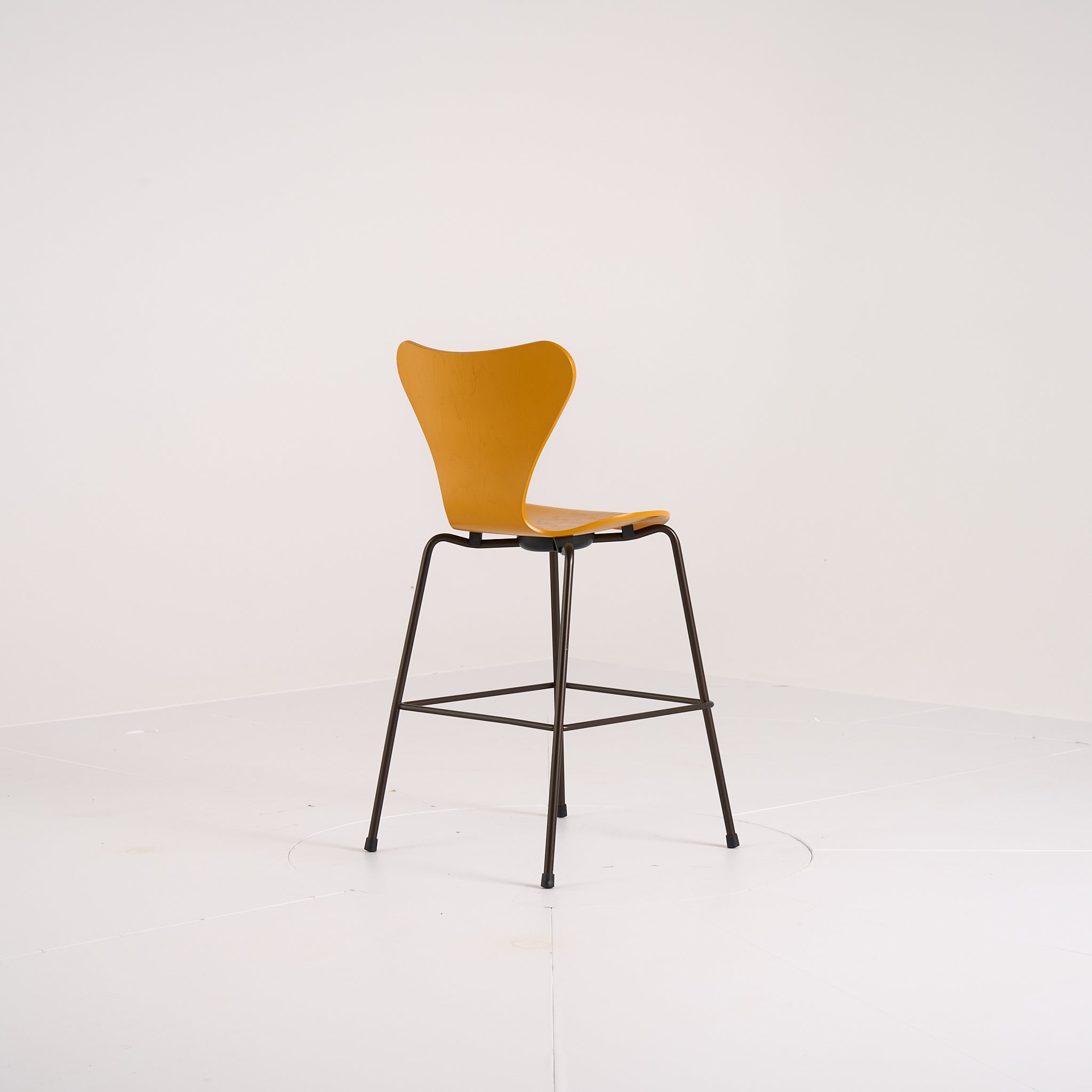 Series 7 Junior Chair by Fritz Hansen in Burnt Yellow Ash / Brown Bronze | Floor Sample – Very Good | Shop Now | MO-FHA-840238-55-Hero Image-3