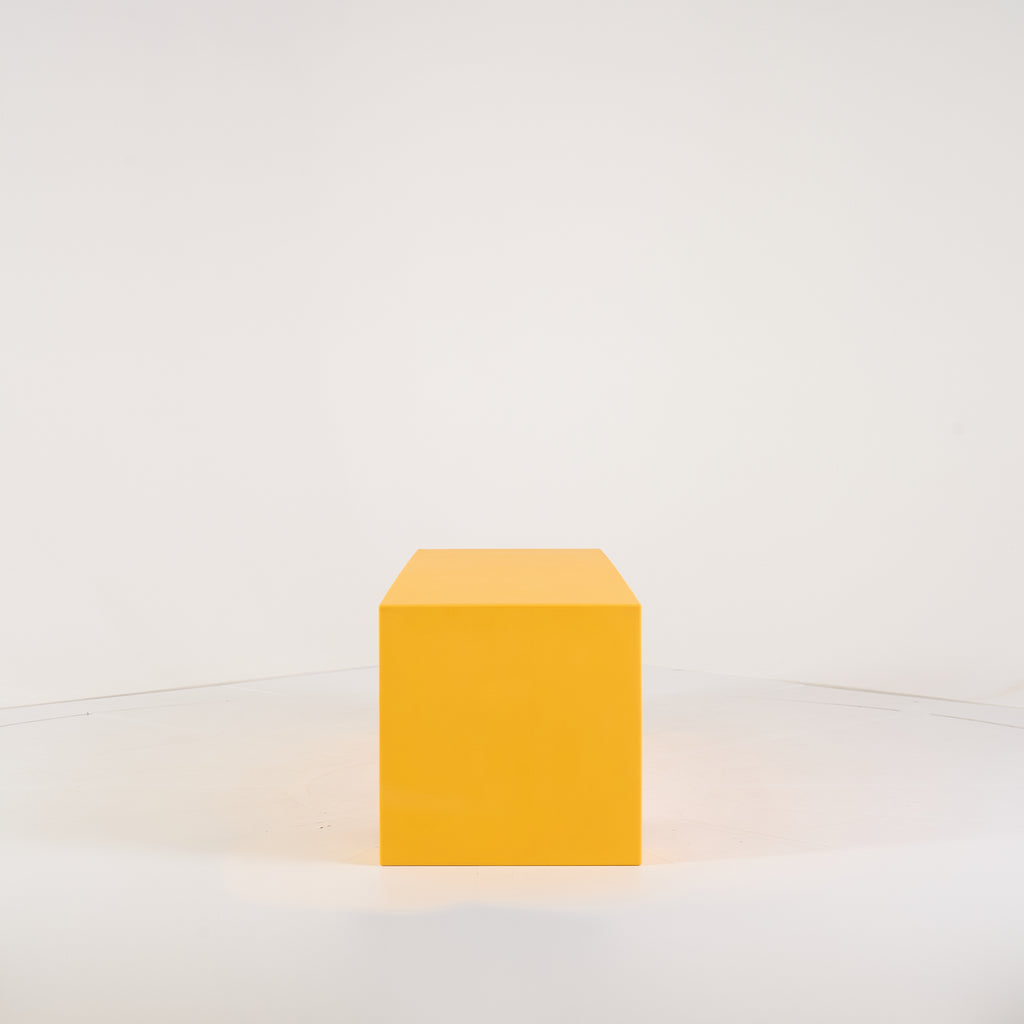 Vignelli Bench by Heller in Medium / Yellow | Floor Sample – Very Good | Shop Now | MO-HLR-1034_08-1361-Hero Image-6