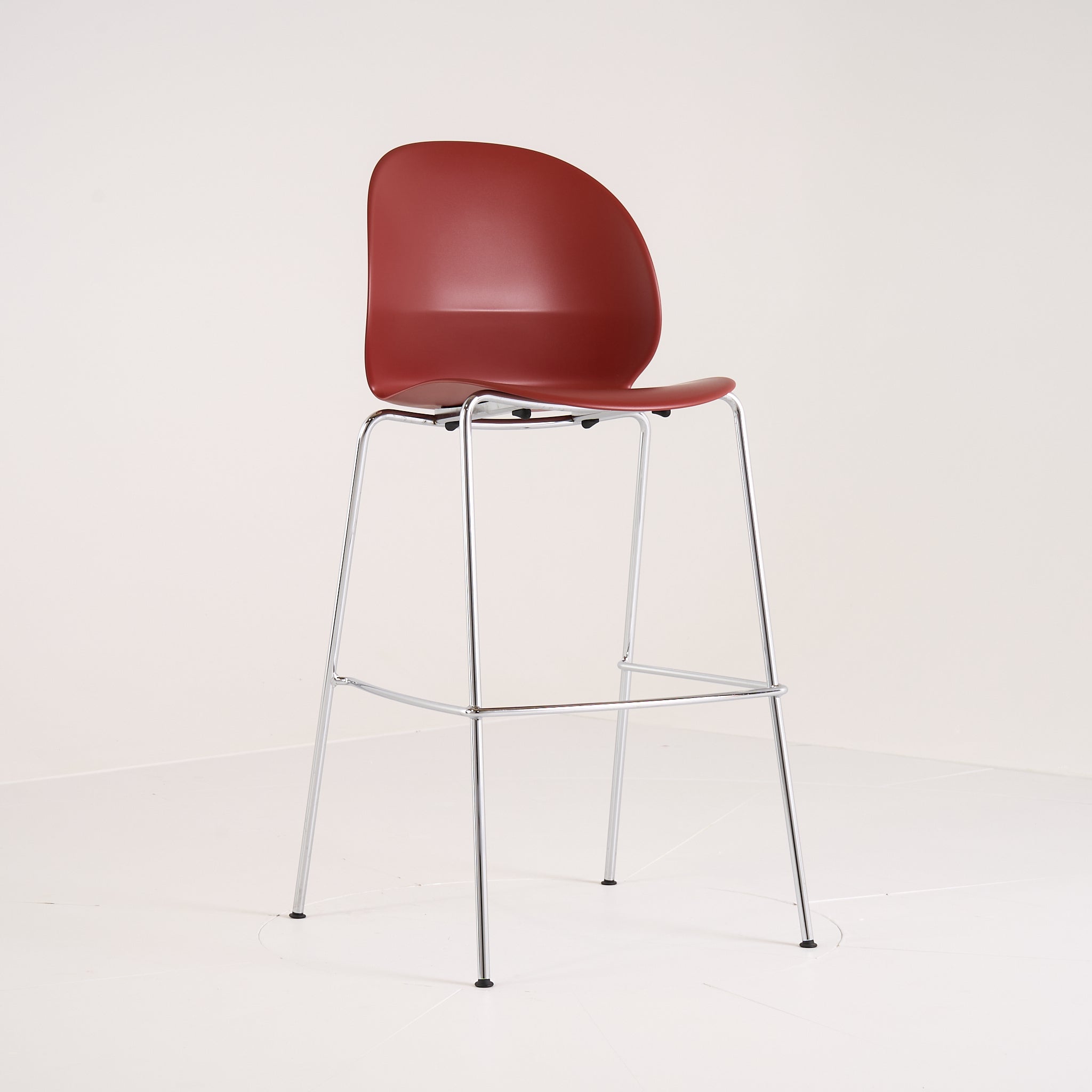 Recycle Barstool by Fritz Hansen in Dark Red / Chrome | Gently Used – Good | Shop Now | MO-FHA-N02_50-87-Hero Image-4