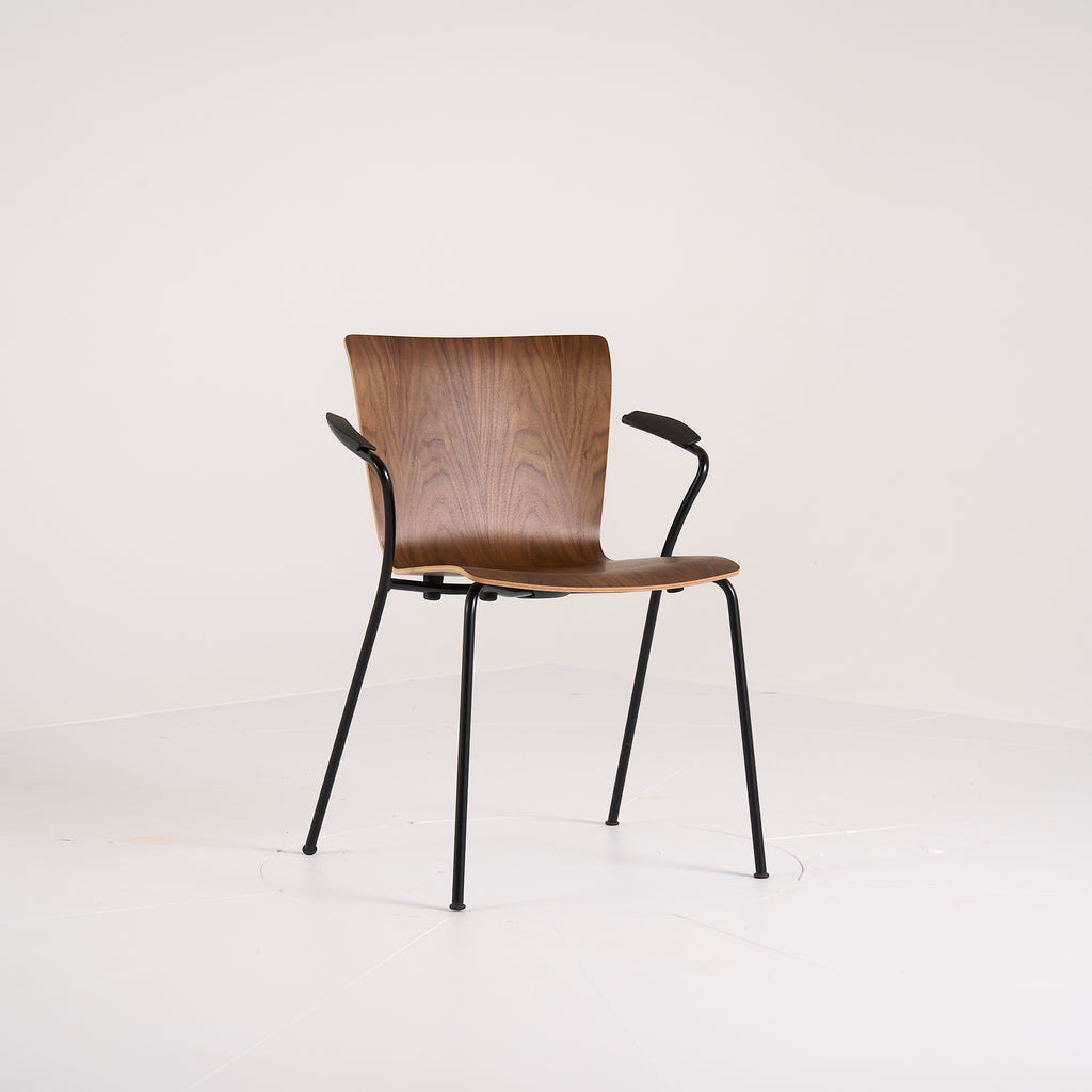 Vico Duo Chair by Fritz Hansen in Walnut Armchair / Black | Floor Sample – Very Good | Shop Now | MO-FHA-VM111-82-Hero Image-7