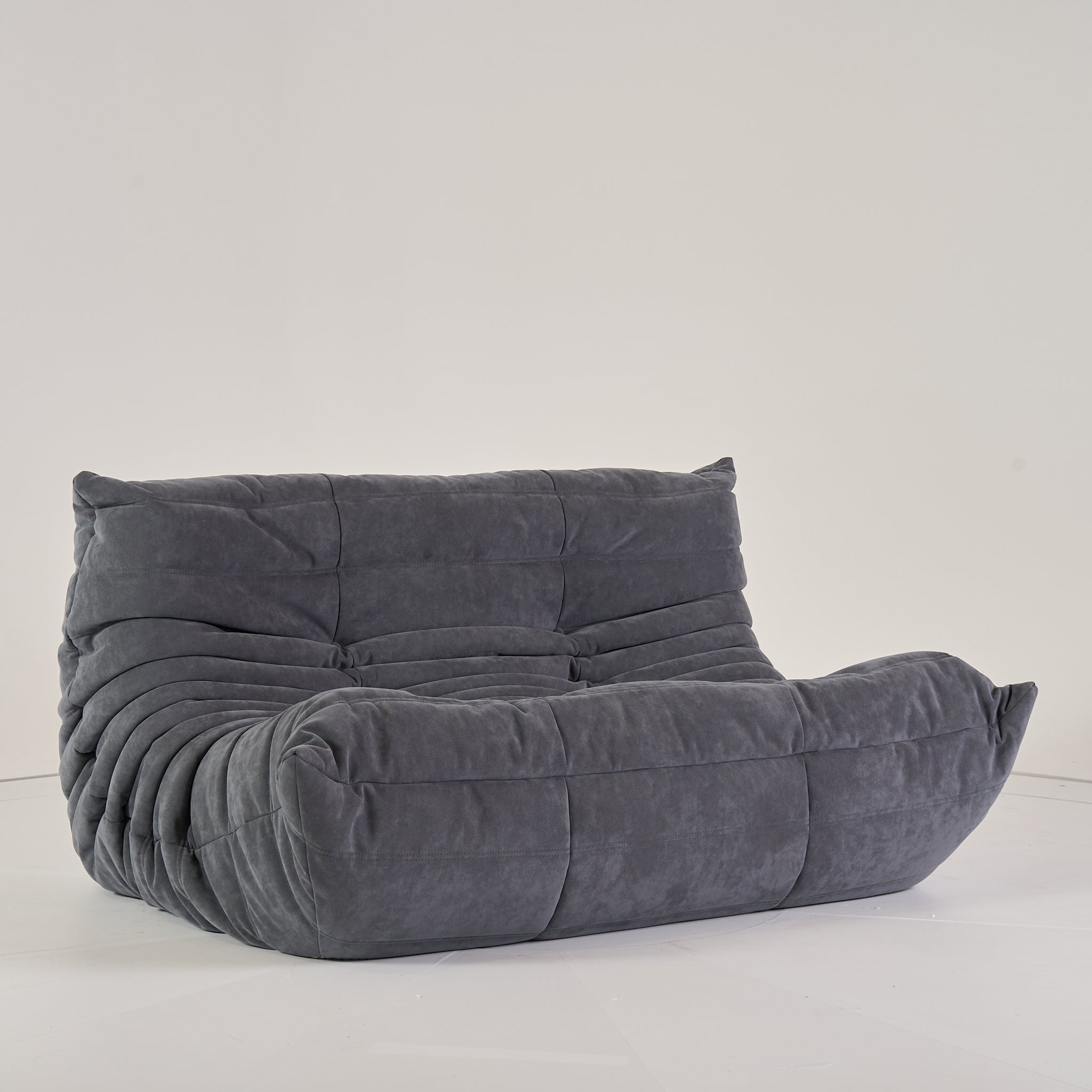 Togo Loveseat by Ligne Roset in Alcantara Chic | Floor Sample – Very Good | Shop Now | MO-LIR-15720004-1184-Hero Image-2