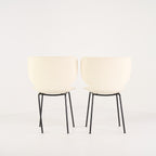 Hana Chair Un-Upholstered (Set of 2) by Moooi in Oyster White / Non-Stackable Black Legs | Project Piece – As-Is | Shop Now | MO-MOO-8718282380391-1432-Hero Image-5