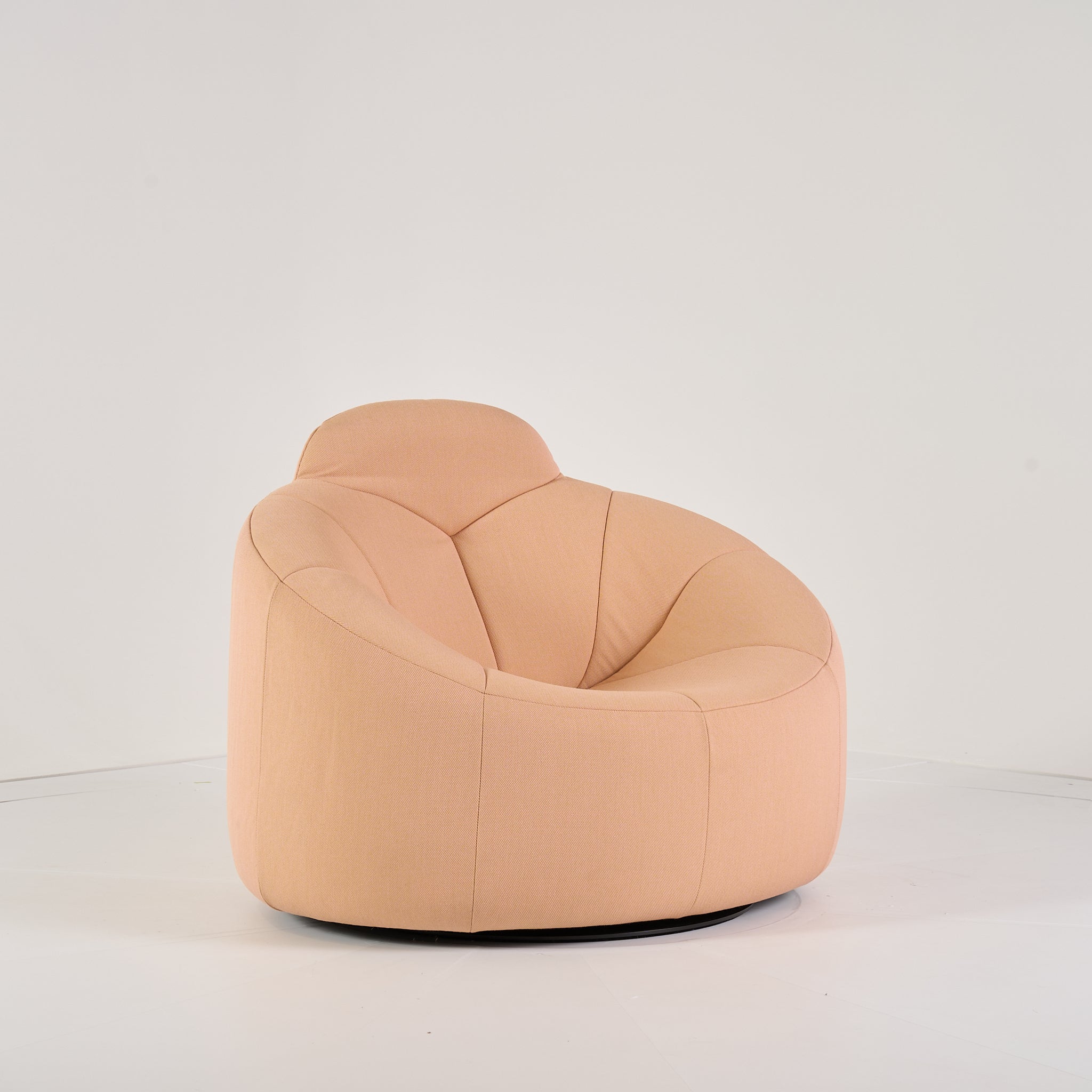 Pumpkin Swivel Armchair by Ligne Roset in High Back / Steelcut Trio / Saumon | Floor Sample – Very Good | Shop Now | MO-LIR-14110160-1215-Hero Image-3