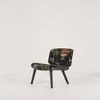 Nut Lounge by Moooi in Menagerie of Extinct Animals Velvet Raven, Black | Well Loved – Fair | Shop Now | MO-MOO-8718282746067-158-Hero Image-2