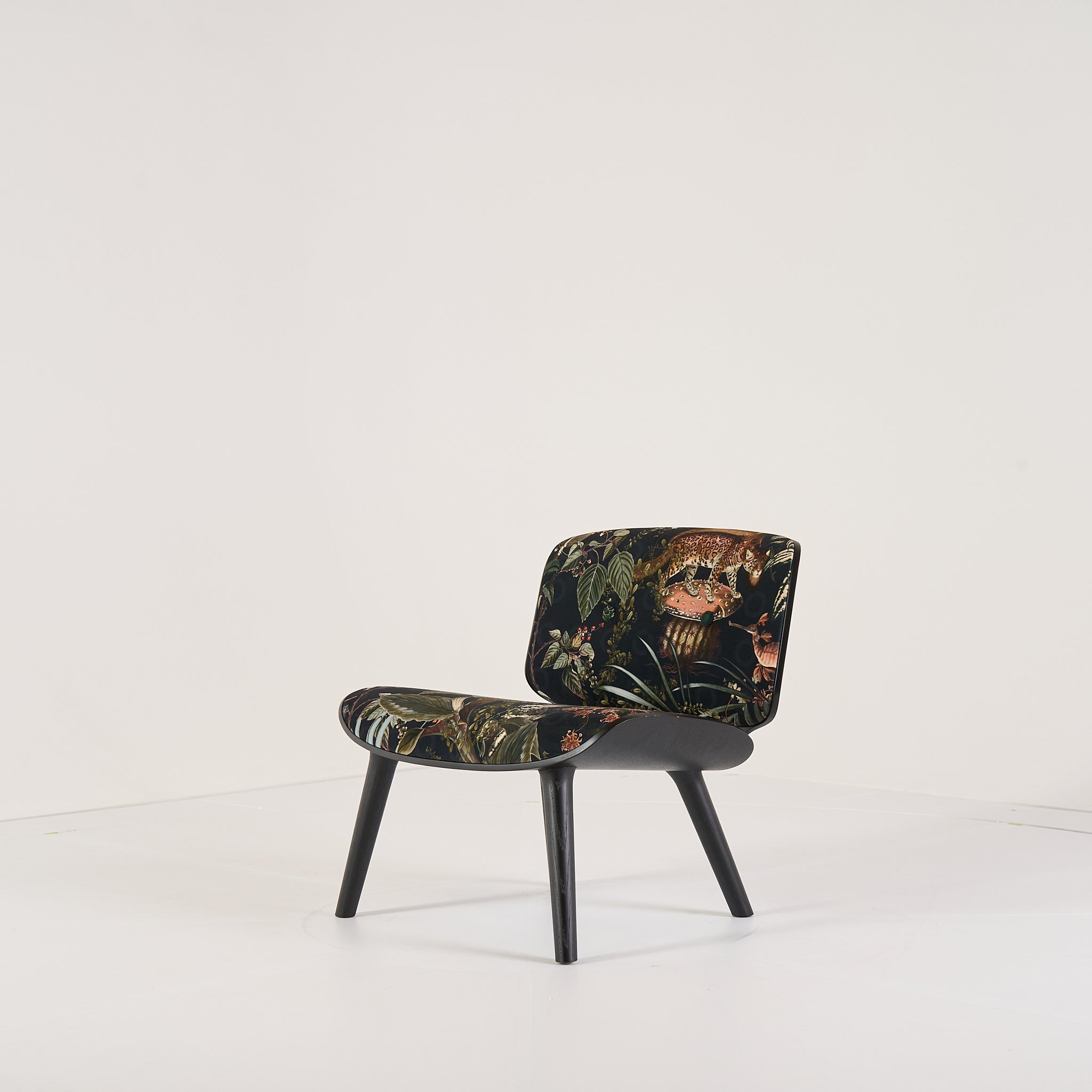 Nut Lounge by Moooi in Menagerie of Extinct Animals Velvet Raven, Black | Well Loved – Fair | Shop Now | MO-MOO-8718282746067-158-Hero Image-2