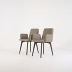 Vik Chair with arms (Set of 2) by Ligne Roset in Steelcut Trio / Divina - Orage / Grege | Floor Sample – Very Good | Shop Now | MO-LIR-10261231-1424-Hero Image-7