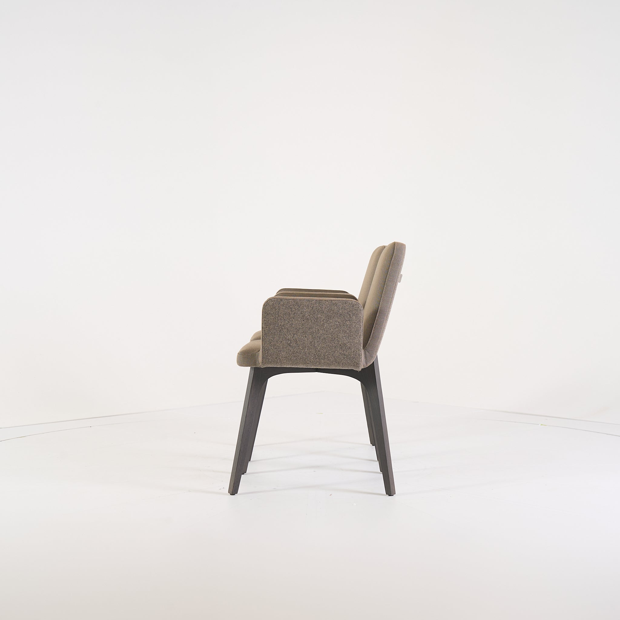 Vik Chair with arms (Set of 2) by Ligne Roset in Steelcut Trio / Divina - Orage / Grege | Floor Sample – Very Good | Shop Now | MO-LIR-10261231-1424-Hero Image-6