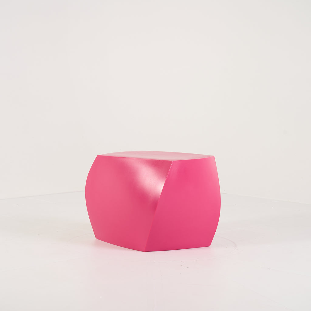 Gehry Left Twist Cube by Heller in Magenta | Floor Sample – Very Good | Shop Now | MO-HLR-1016_07-1394-Hero Image-5