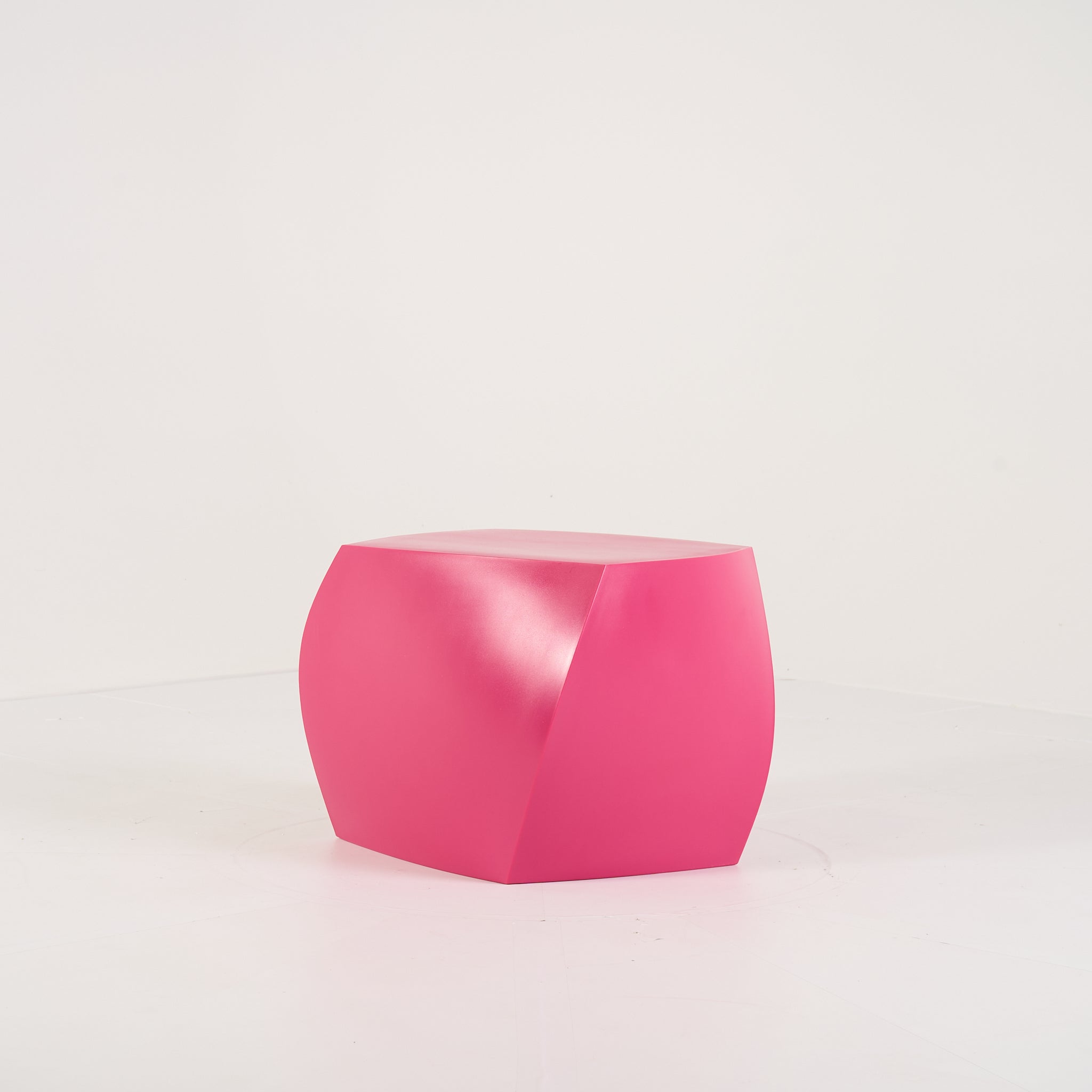 Gehry Left Twist Cube by Heller in Magenta | Floor Sample – Very Good | Shop Now | MO-HLR-1016_07-1394-Hero Image-5