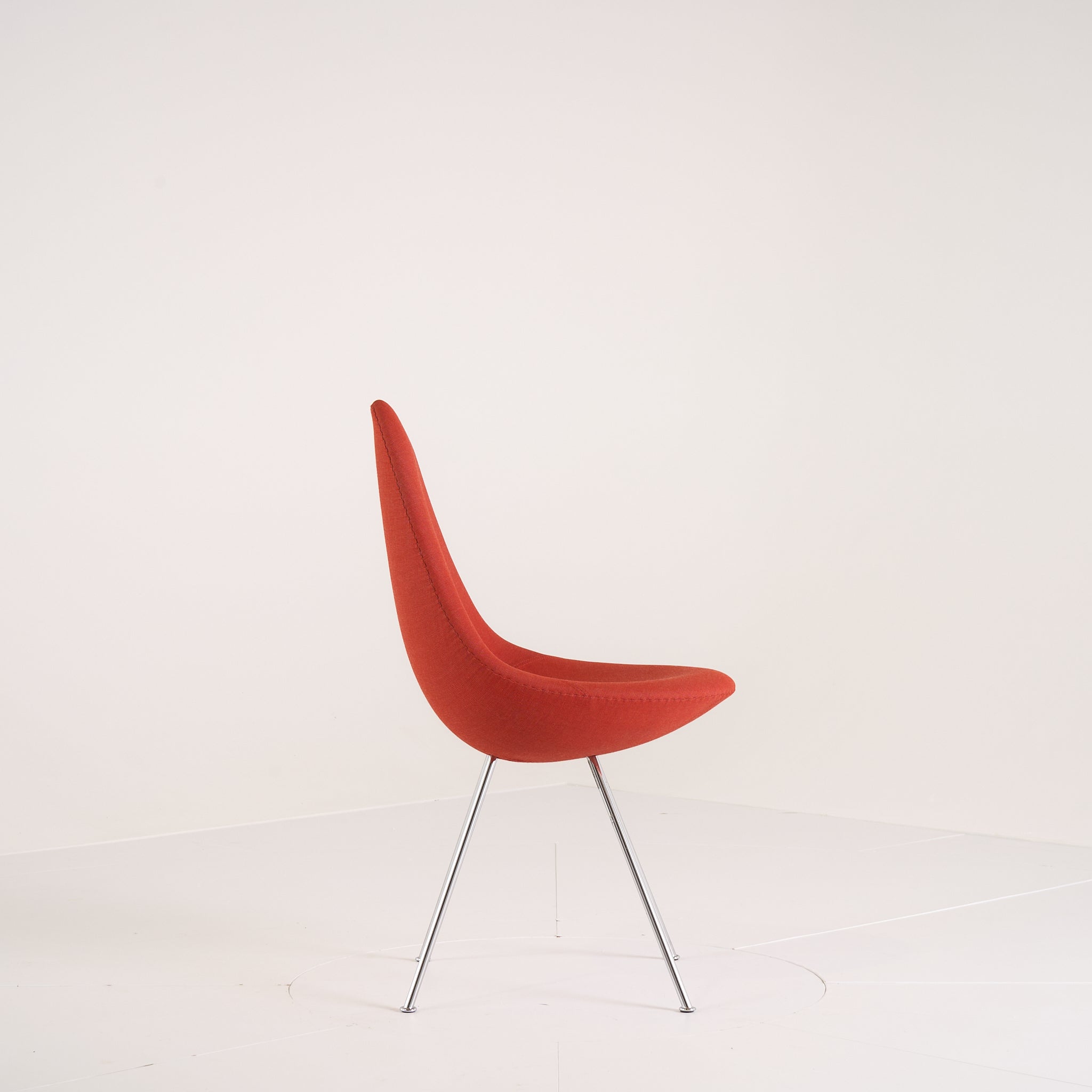 Drop Chair by Fritz Hansen in Tonica 531  / Chrome | Floor Sample – Very Good | Shop Now | MO-FHA-3110-26-Hero Image-3