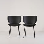 Hana Chairs Unupholstered Set of 2 by Moooi in Black / Black, Non-Stacking | Floor Sample – Very Good | Shop Now | MO-MOO-8718282380278-1147-Hero Image-5